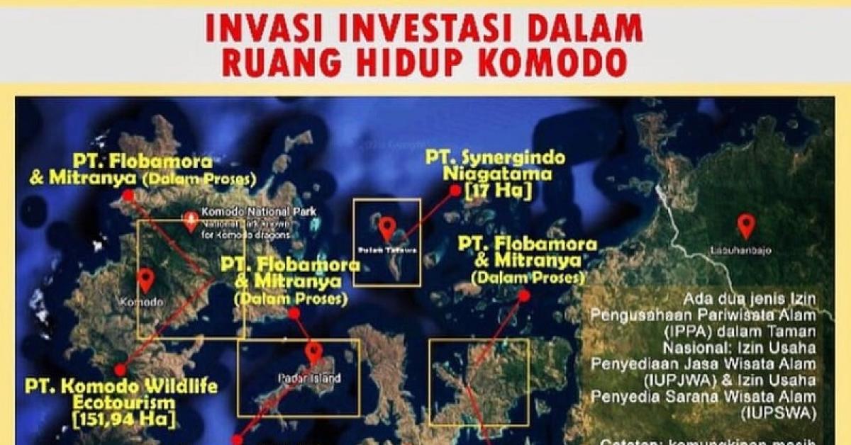 Kawasan Wisata Pulau Komodo dan Sekitarnya Disebut Dikuasai 4 Korporasi Besar, Ini Daftarnya