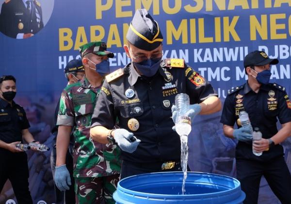 Tiga Kantor Bea Cukai Gelar Pemusnahan Barang Hasil Penindakan