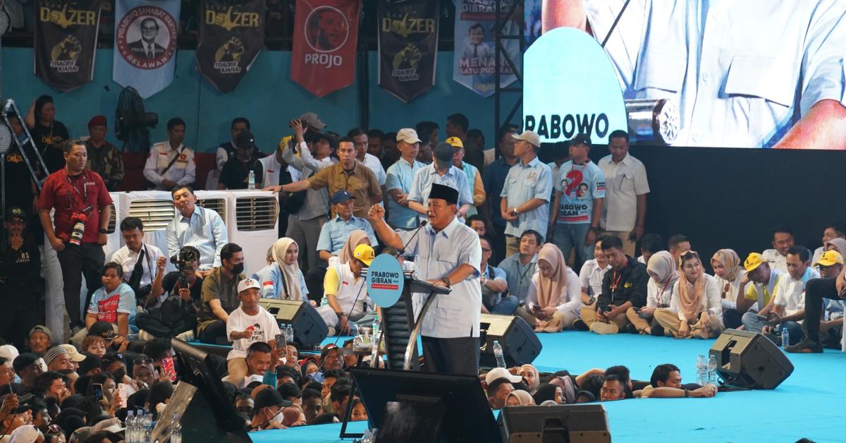 Prabowo Tiba di Makassar, Puluhan Ribu Warga Serukan ‘All in Prabowo!’