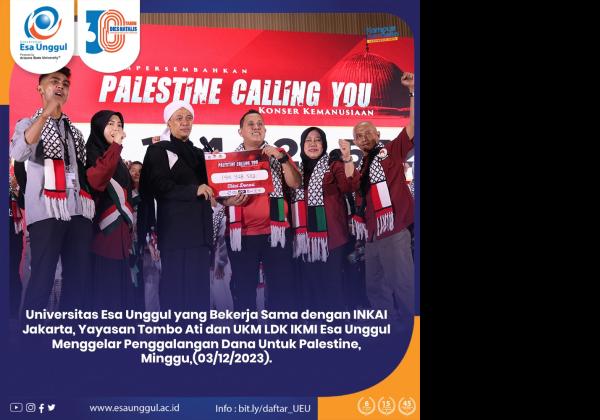 Universitas Esa Unggul Menggelar Penggalangan Dana untuk Palestine