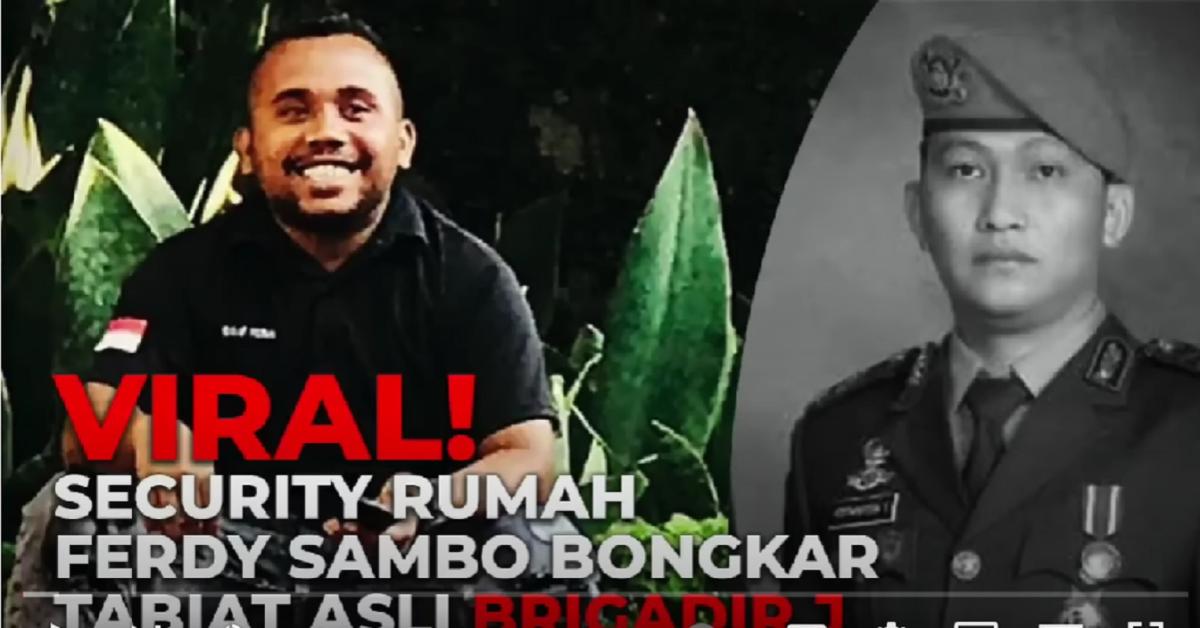 Sekuriti Damson Tuding Brigadir J Dugem dan Mabuk Bersama Cewek VTA