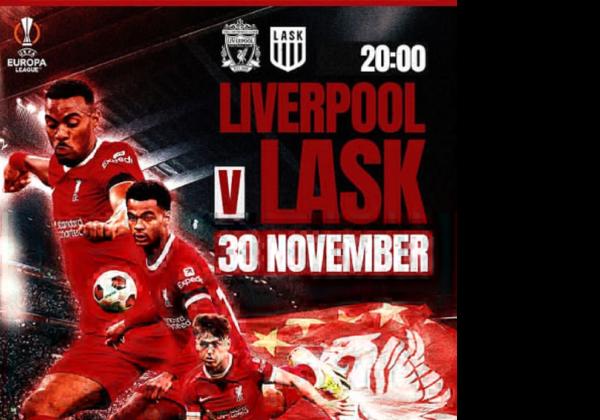 Link Live Streaming Liga Eropa 2023/2024: Liverpool vs LASK Linz