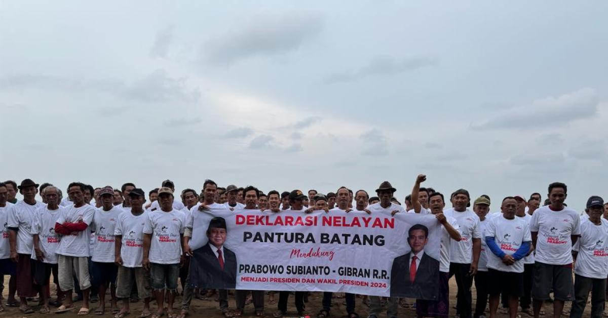 Ratusan Nelayan Roban Timur di Jateng Deklarasi Dukung Prabowo-Gibran