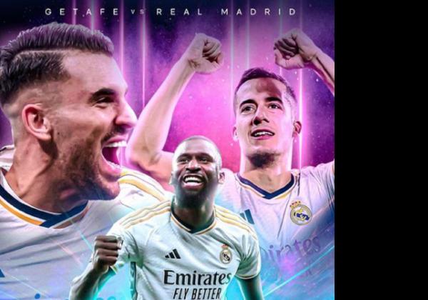 Link Live Streaming Liga Spanyol 2023-2024 : Getafe vs Real Madrid 