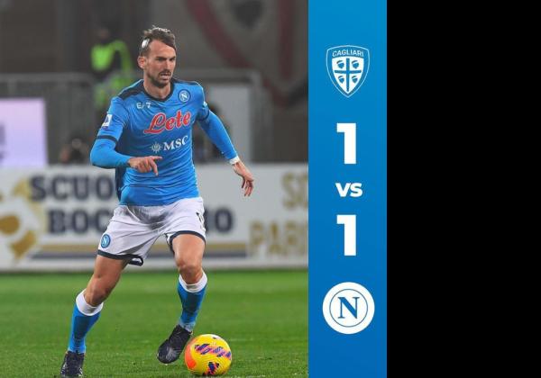 Hasil Liga Italia: Napoli - Cagliari Imbang 1-1,  AC Milan Kokoh Dipuncak Klasemen