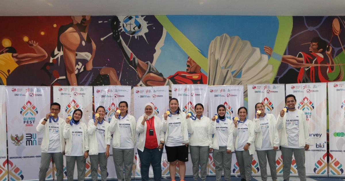 Tim Jasa Keuangan Berhasil Mendominasi Cabang Bulutangkis Putri dan Bola Voli Putra Putri Ajang BUMN Fest 2023