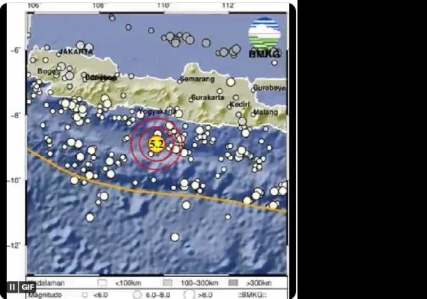 Penyebab Gempa 5.2 Magnitudo di Yogyakarta Disebabkan Adanya Aktivitas Subduksi