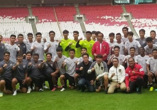 Ini yang Disampaikan Jokowi saat Temui Pemain Timnas Indonesia U-20 di GBK