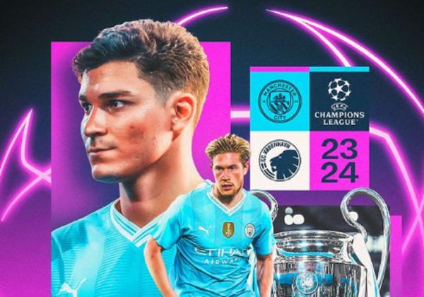 Link Live Streaming Liga Champions 2023-2024: Manchester City vs Copenhagen