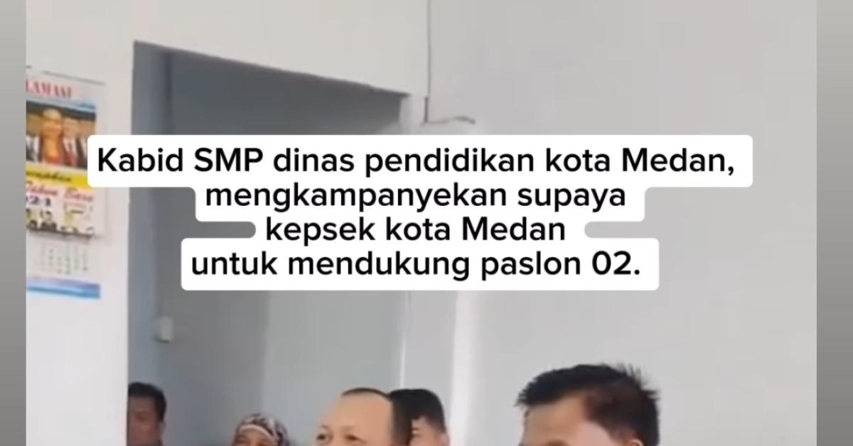 Kabid SMP Dinas Pendidikan Kota Medan Arahkan PGRI Dukung Gibran: Selagi Politik Itu Menguntungkan Kenapa Tidak? 