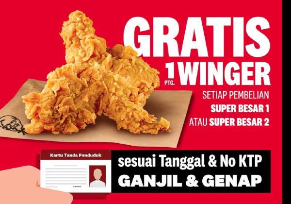 Promo KFC Februari-Maret 2023: Tunjukin KTP Dapat Gratis Ayam Goreng, Cek Persyaratannya di Sini