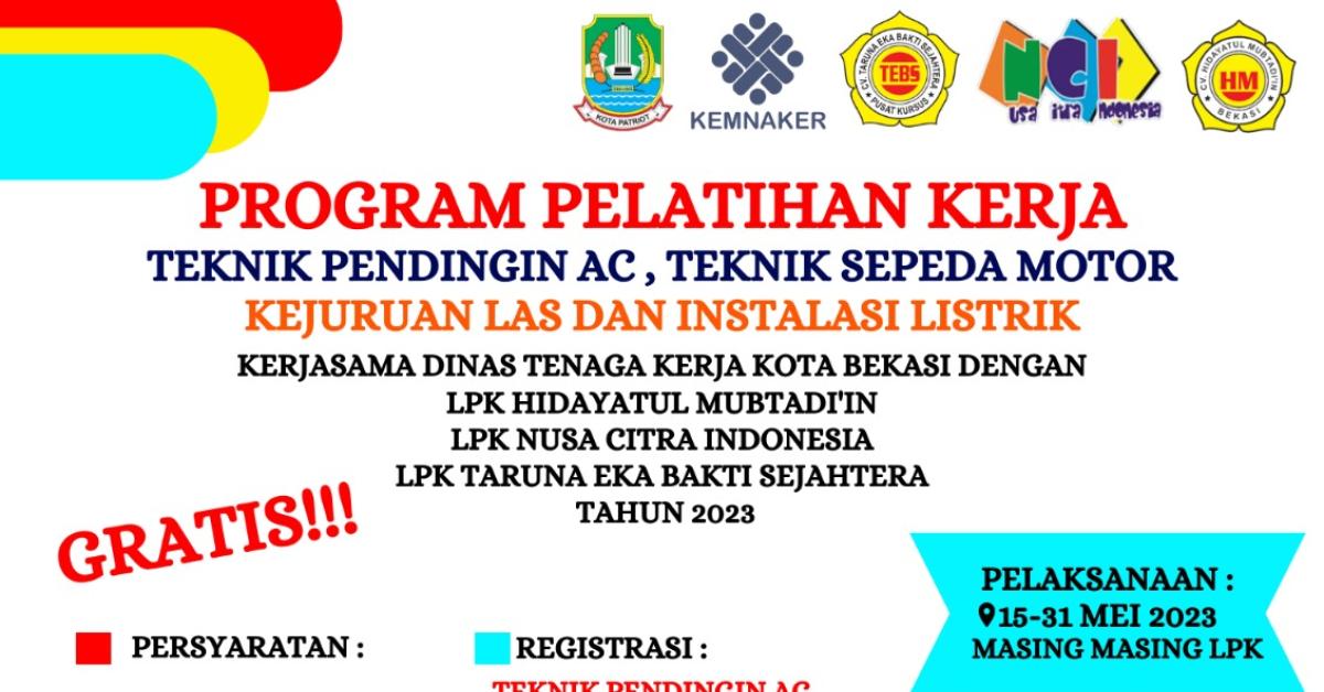 Gandeng 3 LPK, Disnaker Kota Bekasi Ajak Pencaker Ikut Pelatihan 