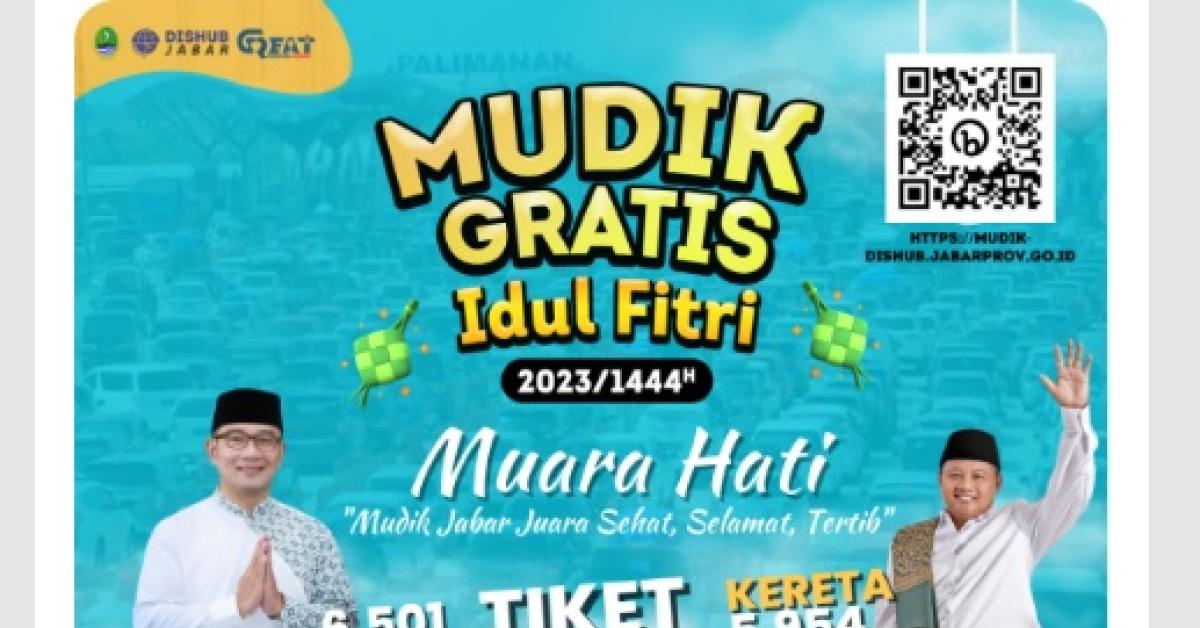 Link Pendaftaran Mudik Gratis Pemprov Jabar 2023, Tersedia 6.500 Tiket Bus dan 5.954 Tiket Kereta Api
