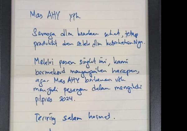 Ini Penampakan Surat Ajakan Anies Baswedan ke AHY sebagai Cawapres, Kini Dianggap Pembohong dan Pengkhianat