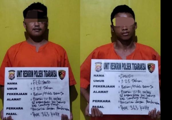 Ini Tampang Dua Pelaku Curanmor yang Dihajar Warga di Tigaraksa Tangerang