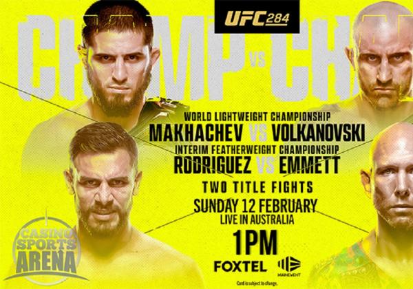 Link Live Streaming UFC 284: Gengsi Makhachev vs Volkanovski Serta Panasya Rodriguez vs Emmett