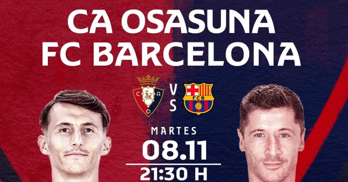 Link Live Streaming LaLiga Spanyol 2022/2023: Osasuna vs Barcelona