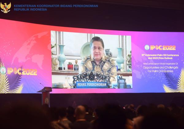 Menko Airlangga Buka IPOC 2022, Tekankan Pentingnya Industri Kelapa Sawit
