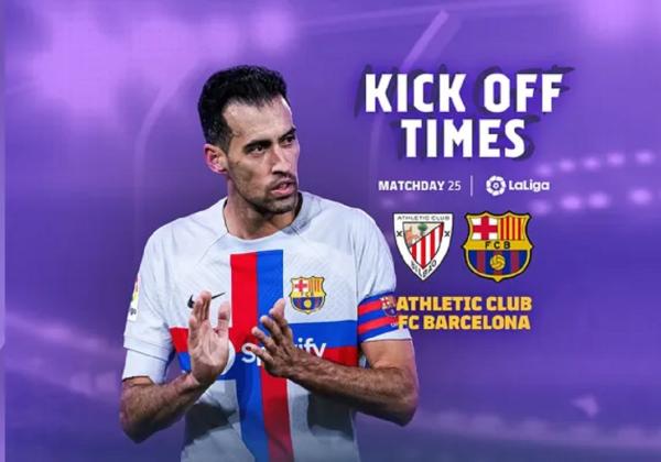 Link Live Streaming Liga Spanyol 2022/2023: Athletic Bilbao vs Barcelona