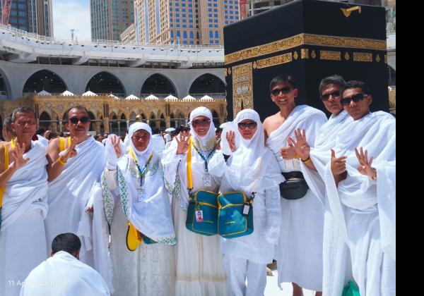 Elita Budiarti Pimpinan DPRD Subang dan Rombongan Perdana Umroh kembali ke Tanah Air