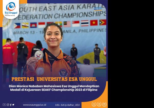 Mahasiswa Esa Unggul Raih Medali SEAKF Championship 2023 di Filipina