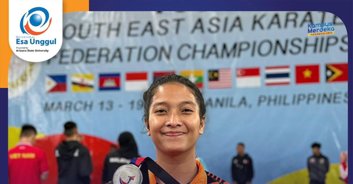 Mahasiswa Esa Unggul Raih Medali SEAKF Championship 2023 di Filipina