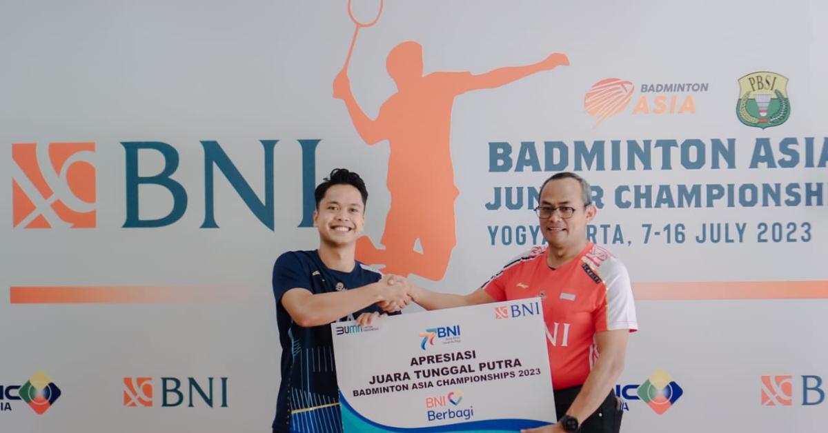 BNI Beri Apresiasi Atlet pada Badminton Asia Junior Champhionship 2023