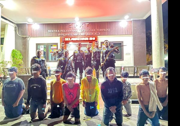 Bersenjata Celurit Puluhan Remaja di Kabupaten Bekasi Ditangkap, Ternyata Mereka Usai Tawuran