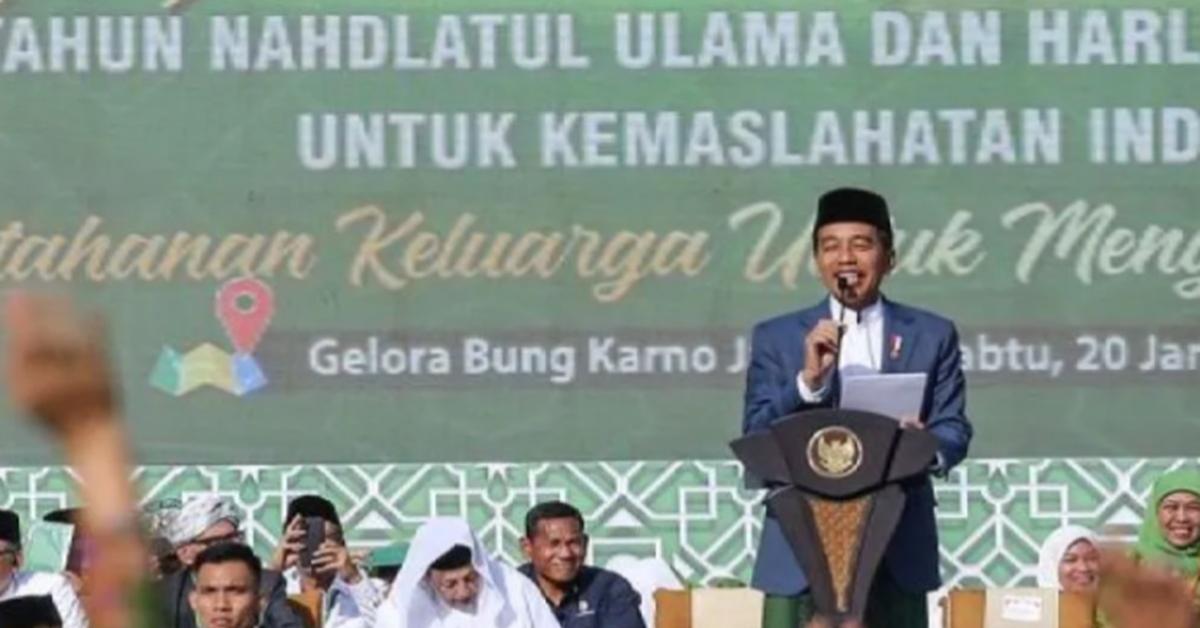Di Harlah Muslimat NU, Jokowi Ingatkan Masyarakat Jangan Mau Diadu Domba