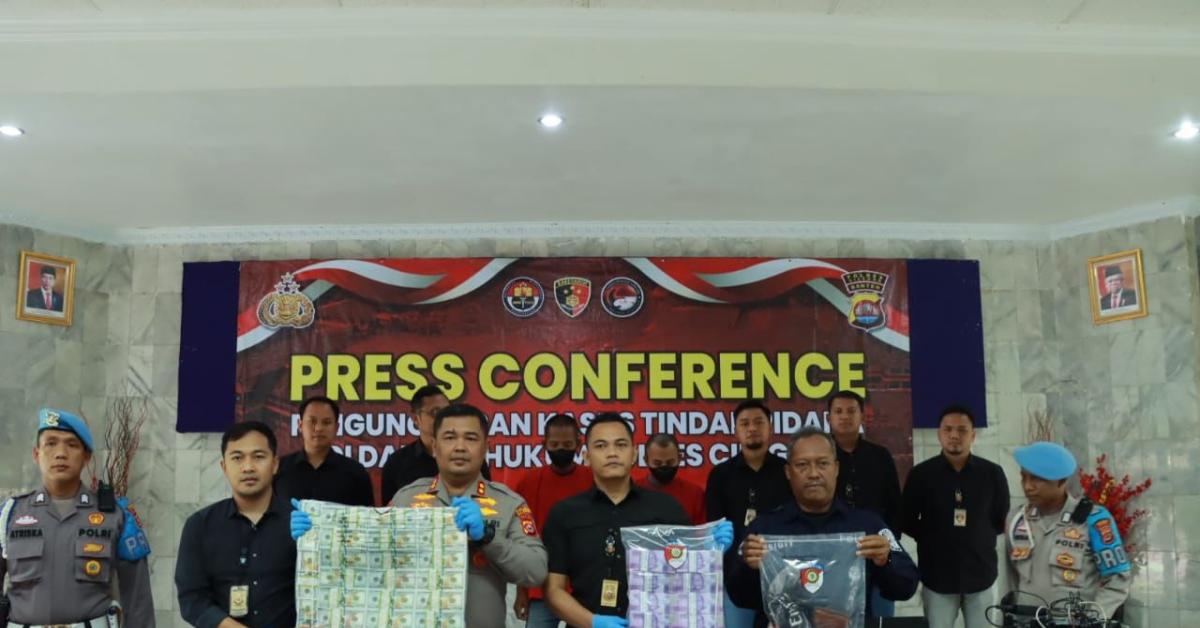 Sindikat Pembuat Uang Palsu Berbagai Negara Dibekuk Polda Banten