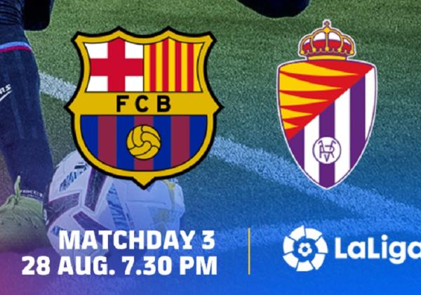 Link Live Streaming LaLiga Spanyol 2022/2023: Barcelona vs Real Valladolid