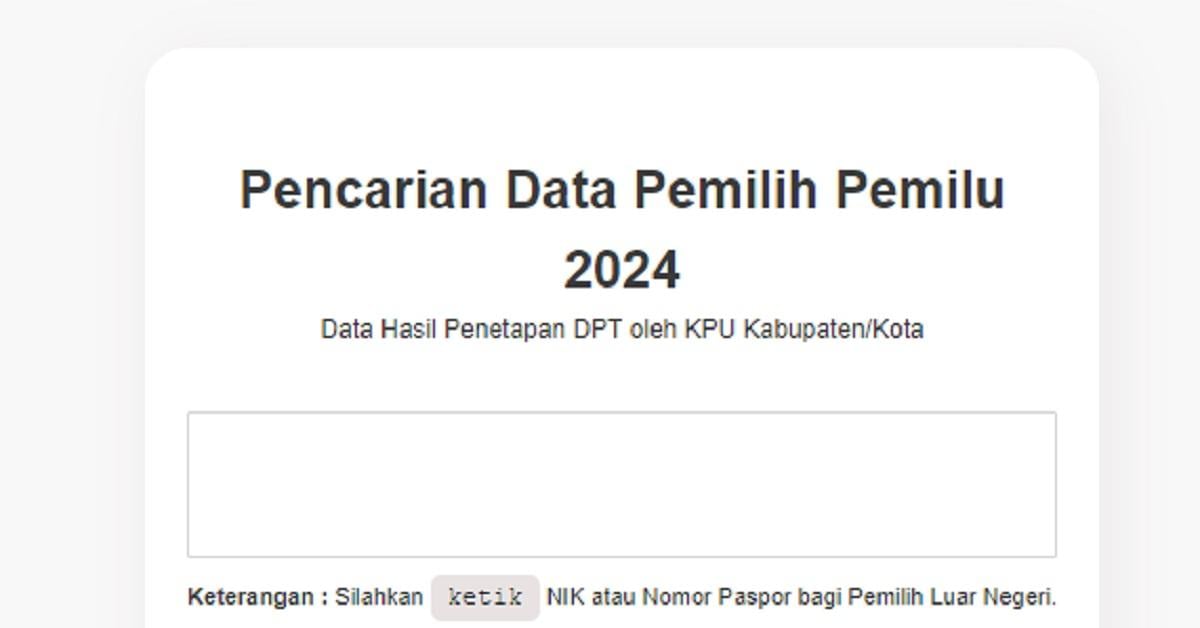 Cara Cek No TPS Pemilu 2024 Di Cekdptonline.kpu.go.id, Simak Sebelum ...