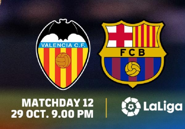 Link Live Streaming LaLiga Spanyol 2022/2023: Valencia vs Barcelona