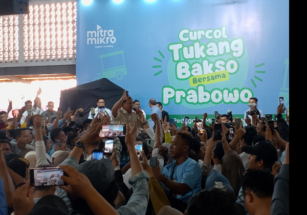 Datang ke Kota Bekasi, Calon Presiden Prabowo Subianto Dengar Curhatan Pedagang Bakso