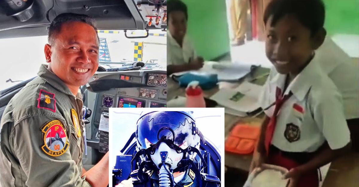 Ulat Sagu Siswa SD Viral, Komandan Skadron Udara 51 TNI AU Beri Hadiah Jaket Bomber: X Please Do Your Magic