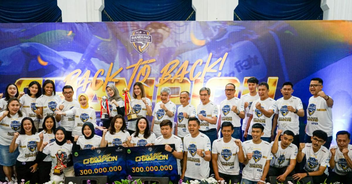 Juara Proliga 2023, Tim Bandung bjb Tandamata Terima Apresiasi 