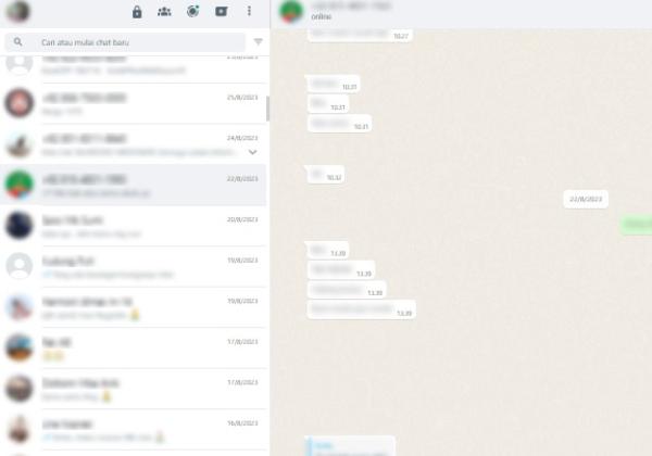 Tutorial Cara Blur Chat WhatsApp Web di Laptop, Privasi Jadi Aman saat di Tempat Umum!