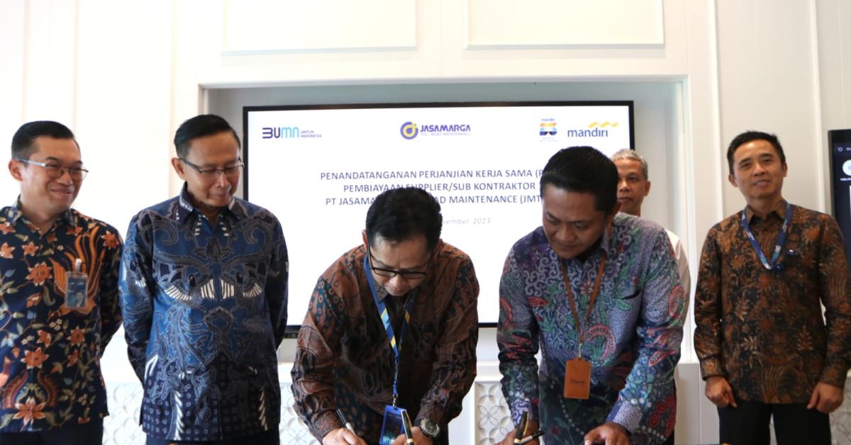 Kebut Pembangunan Infrastruktur, Bank Mandiri Salurkan Kredit kepada Supplier/Subkontraktor JMTM Rp100 Miliar