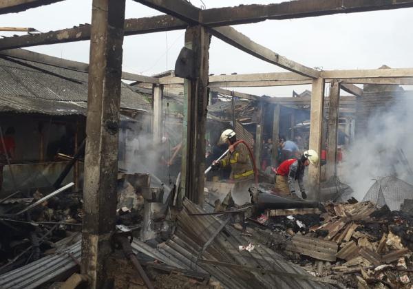  Pasar Gembong Tangerang Kebakaran, Diduga Korsleting dari Salah Satu Toko Baju