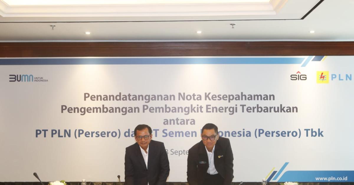 Kolaborasi BUMN, PLN dan SIG Teken MoU untuk Mendorong Penggunaan Energi Bersih