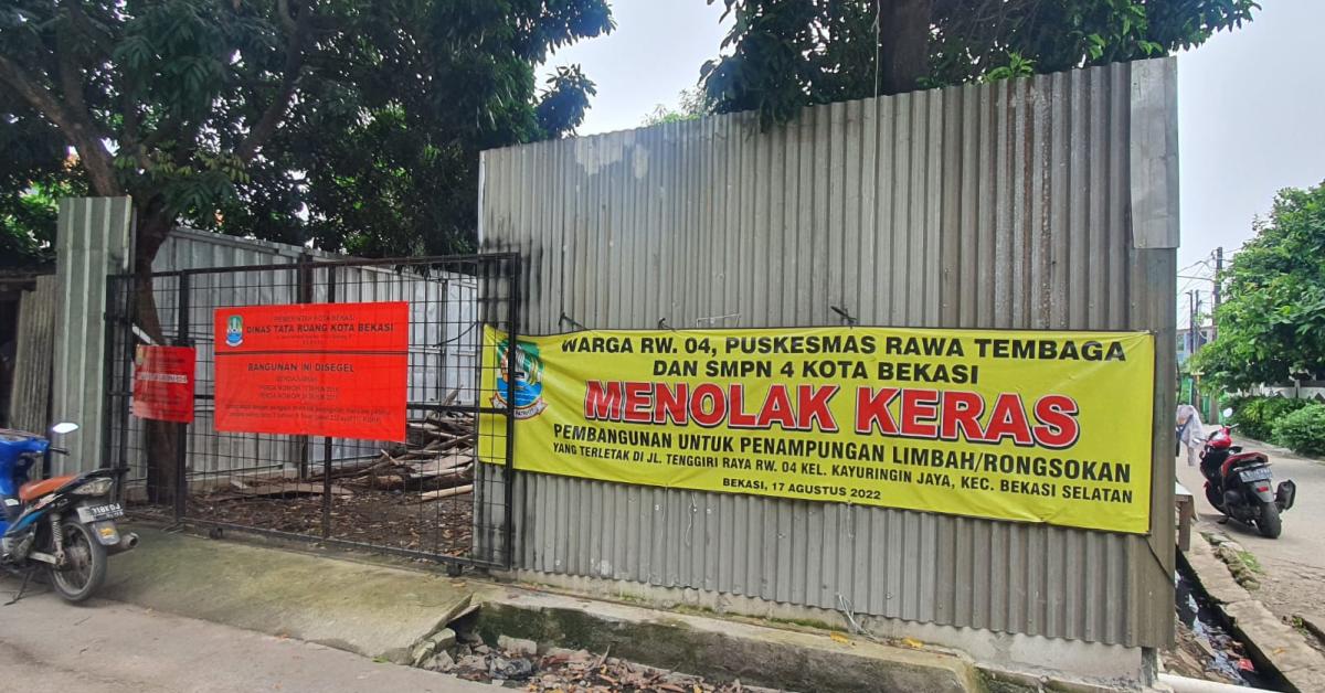 Ditolak Keras Warga, Akhirnya Tempat Penampungan Limbah di Kota Bekasi Disegel