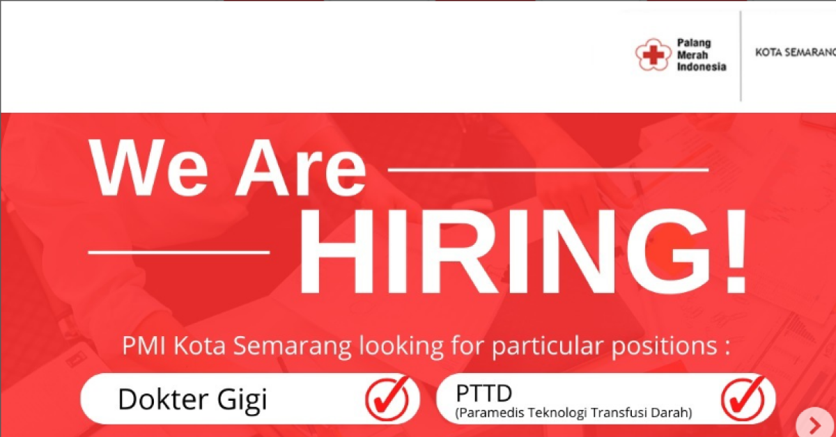 Segera Daftar! Palang Merah Indonesia Buka Lowongan Pekerjaan Minimal D3 Desember 2023