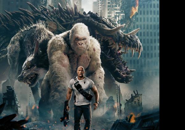 Sinopsis Film Rampage: Aksi Dwayne Johnson Hentikan Monster Raksasa yang Mengamuk