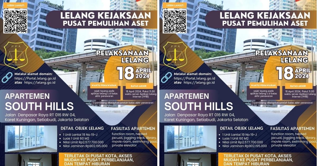 Kejagung Bakal Lelang Sejumlah Apartemen Mewah di Jakarta Terkait Kasus Asabri, Mau Ikutan? Cek Jadwalnya