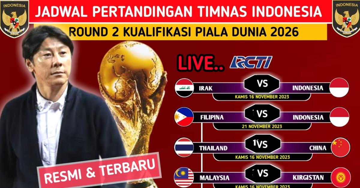 Jadwal Lengkap Pertandingan Timnas Indonesia di Kualifikasi Piala Dunia 2026 Zona Asia 