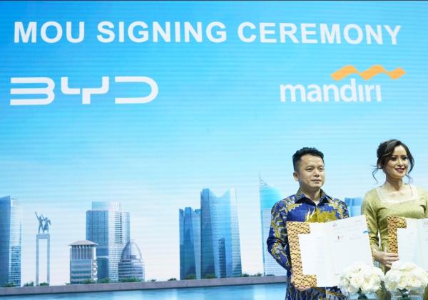 Perkuat Ekosistem Kendaraan Listrik di Indonesia, Bank Mandiri Teken MoU dengan BYD