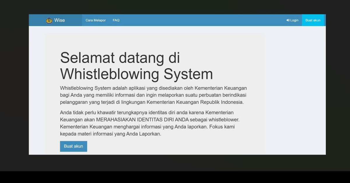Link Cara Jadi Whistleblower Laporkan Pegawai Kemenkeu, Dirjen Pajak, Dirjen Bea Cukai Bergaya Hidup Hedon