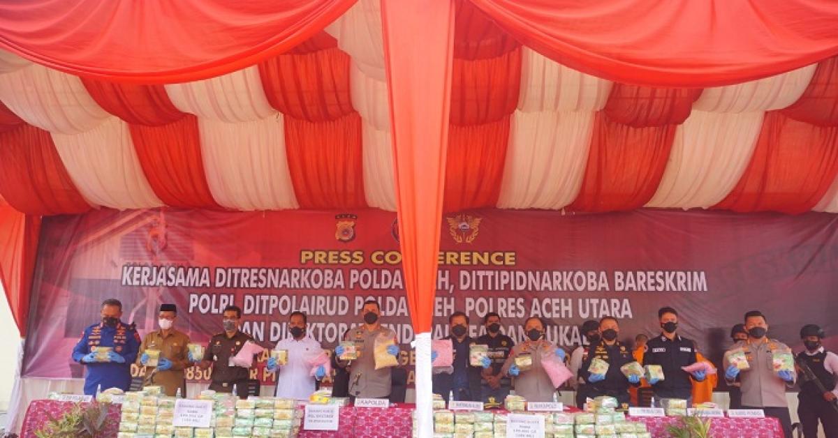 Sinergi Bea Cukai dan Polri Amankan Ratusan Kilogram Narkotika di Aceh