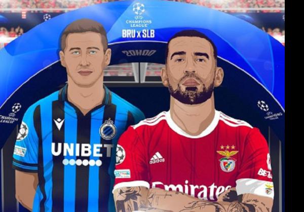 Link Live Streaming Liga Champions 2022/2023: Club Brugge vs Benfica