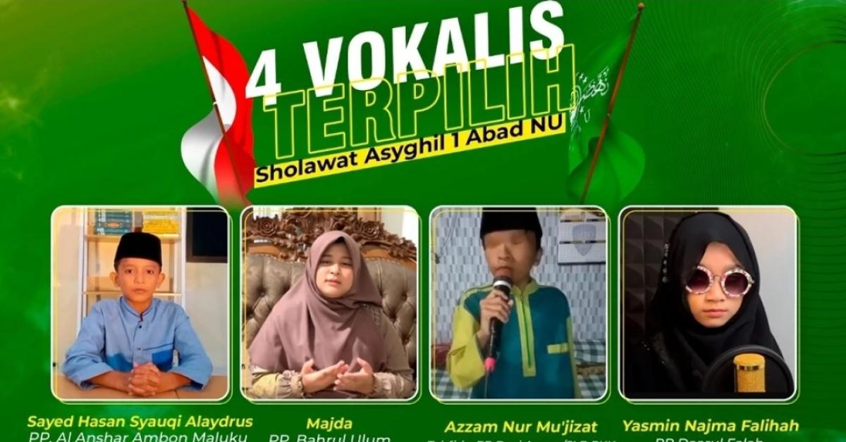 4 Vokalis Salawat Asyghil Terpilih Bakal Tampil di Hadapan Presiden dan Ulama Dunia di Satu Abad NU
